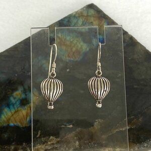 Vintage Sterling Silver 925 Sunwest Dainty Hot Air Balloon Dangle Earrings